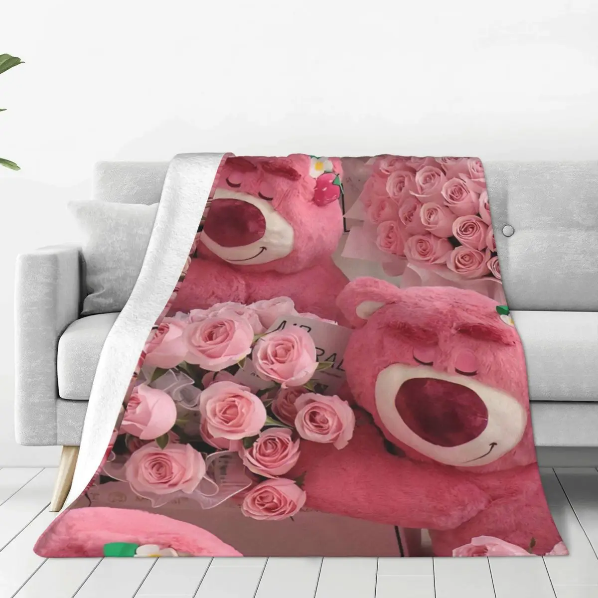 Toy Story Harvey Bear Couverture de voyage en glouton, Couvre-lit chaud, Design doux, Qualité, Cadeau d'urgence