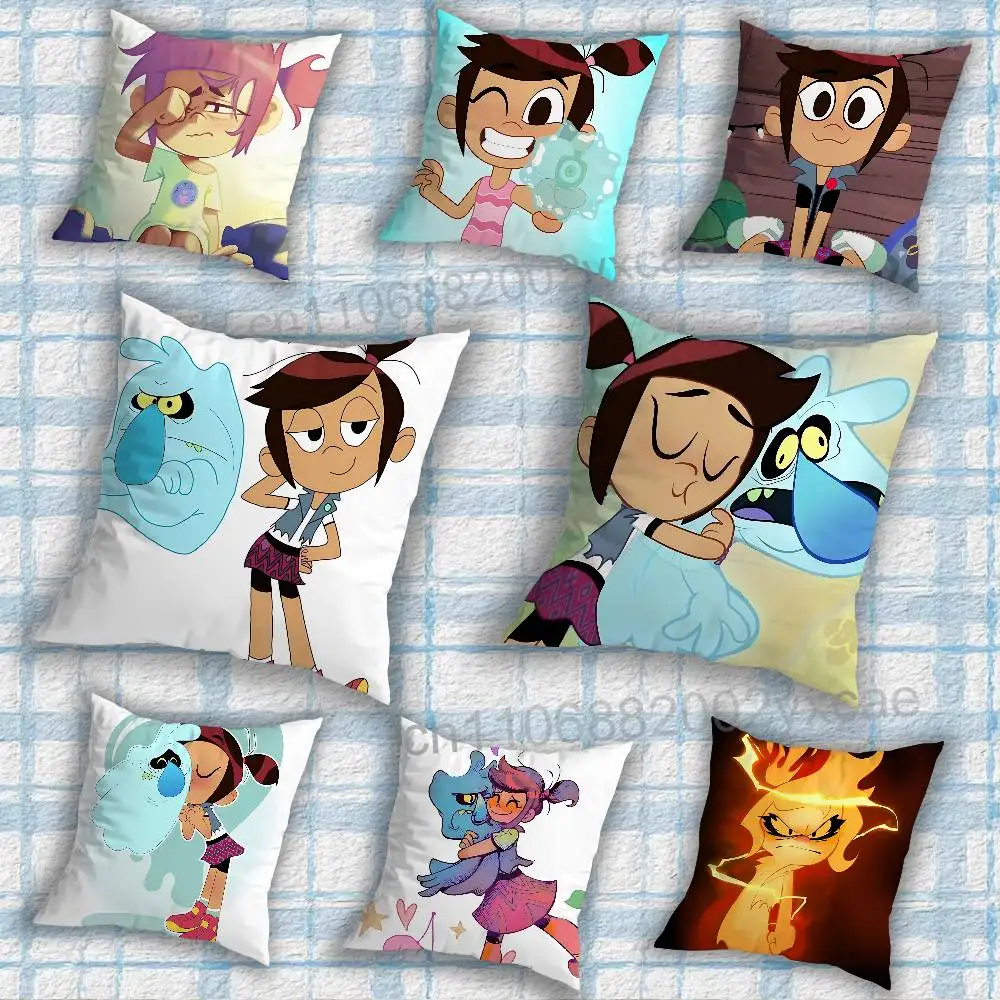 magical Ghost and Molly McGee Pillow Case Sofa Living Room Bedroom Headboard Backrest Cushion Square Cushion Nap Time