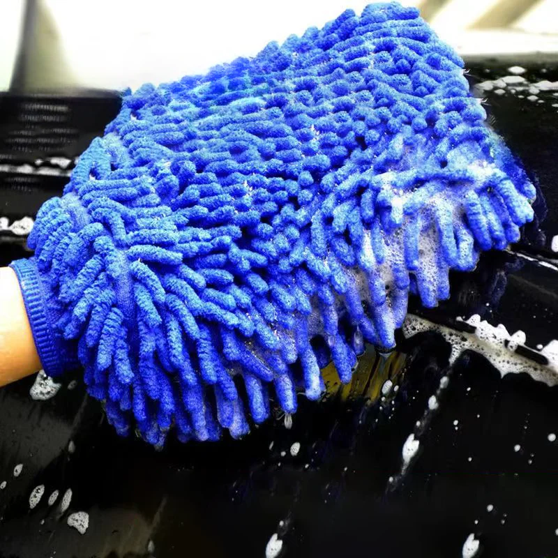 ستوكات غسيل السيارات مزدوجة الوجهين الشنيل قفازات السيارات فائقة الامتصاص غسل سوبر سميكة الكثافة الإسفنج خدش تنظيف السيارات #1