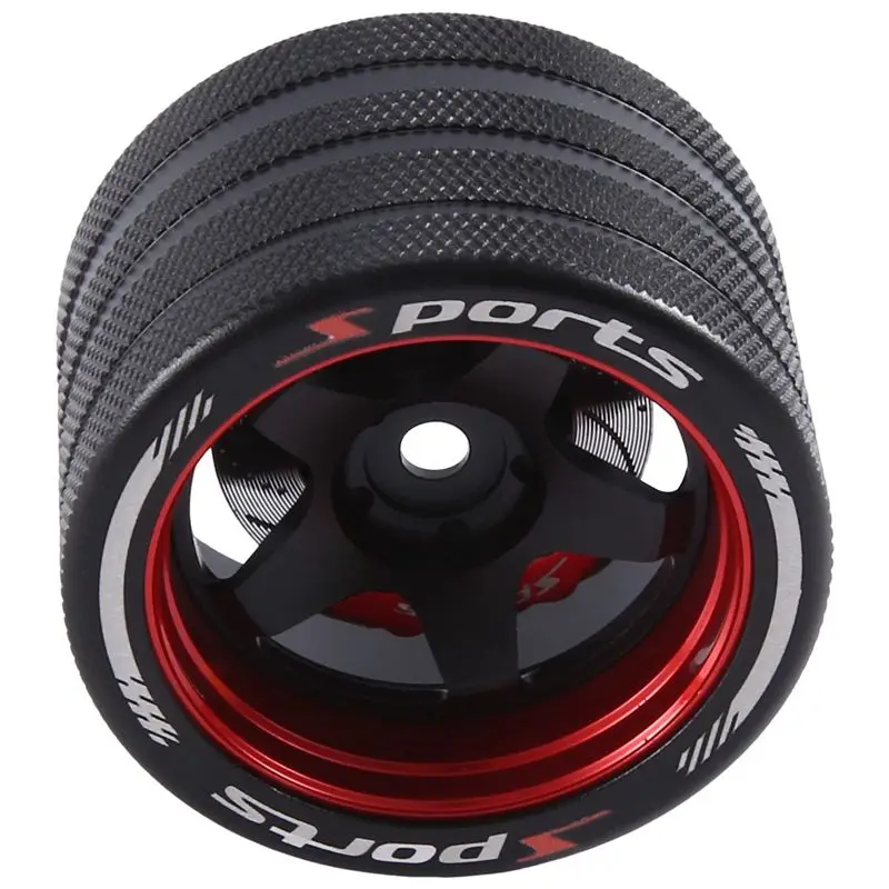 ABUM-3X For SANWA MT4/FUTABA 4PX /Flysky NB4 /KO EX Next /WFLY X9 Remote Control Universal Metal Handwheel Steering Wheel Red