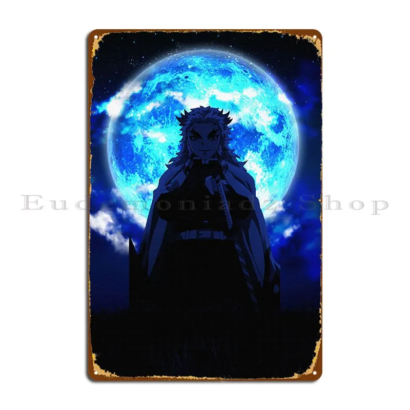 Rengoku Kyoujurou Metal Sign Wall Decor Bar Wall Decor Plates Design Tin Sign Poster