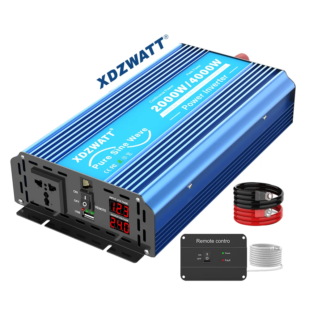 Inverters Converters Frequency 12v 220v 230v Solar Power Inverter Dc To Ac 2000w 4000w Pure Sine Wave Inverter