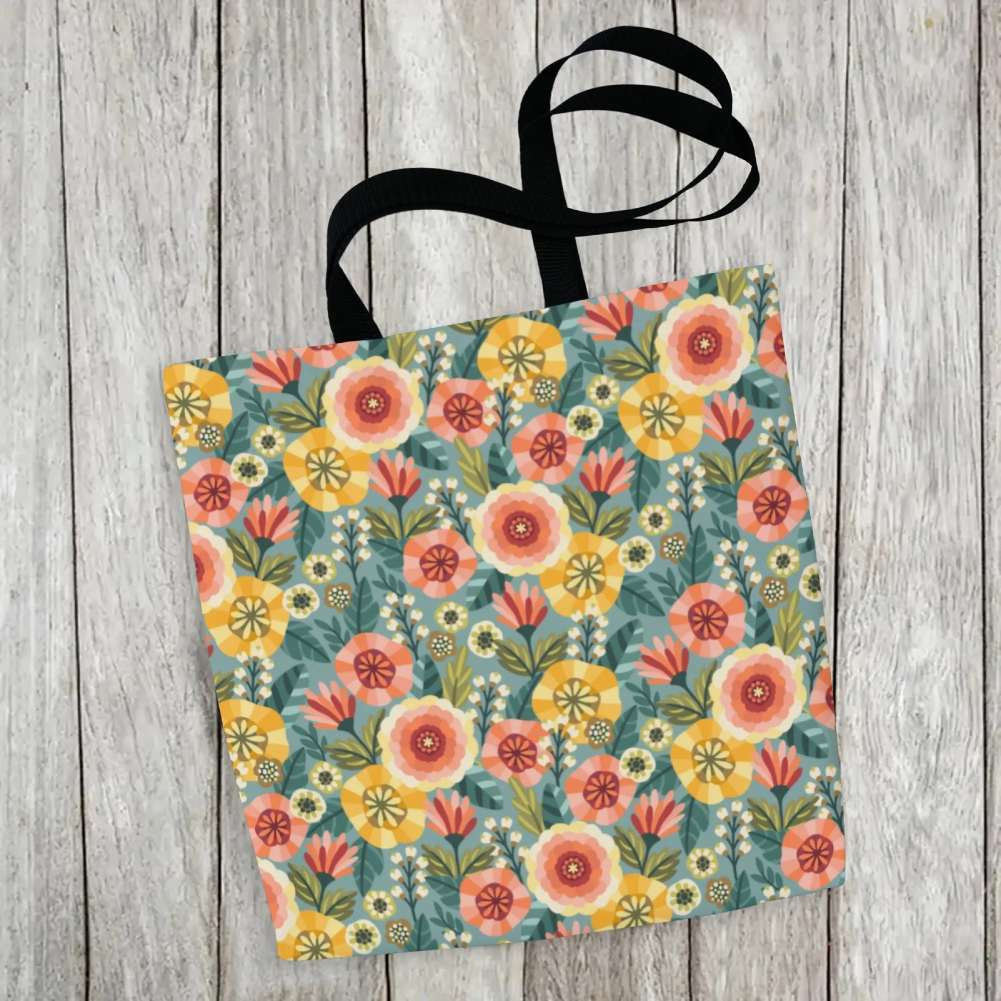 حقيبة كتف نسائية من القماش الكتاني على شكل زهور ريترو، حقيبة كتف على شكل زهرة فنية قابلة لإعادة الاستخدام لحقيبة يد متينة خفيفة الوزن على طراز الشارع اليومي #5