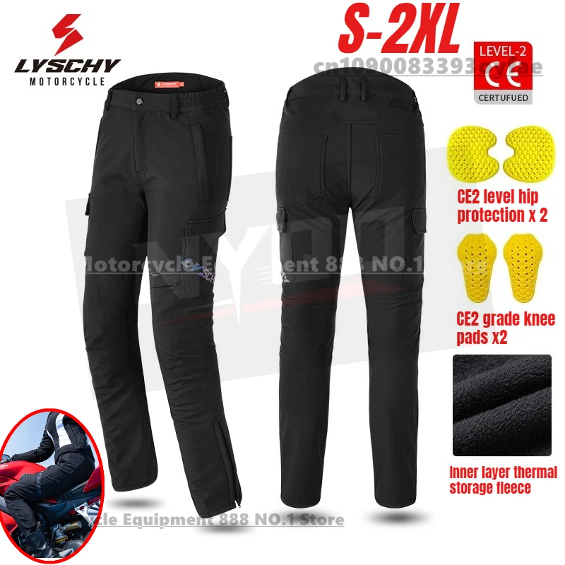 

LYSCHY Motorcycle Riding Pants Winter Warm Wear Resistant CE2 Anti Fall Casual Pants Women's Motorcycle Rider Equipment