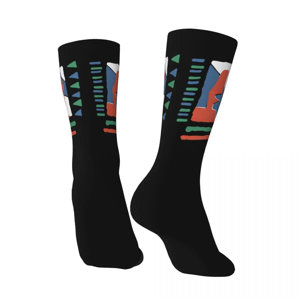 Cool Men's Socks Retro Harajuku Talking Heads Street Style Novelty Seamless Crew Sock