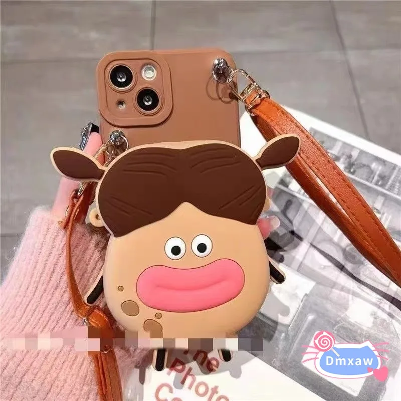 Cartoon Brieftasche Fall für vivo y73s y72 y70s y51s y52s y31 y21 y21s y33s y15s v15 v20 pro Softcover Kartoffel Elf Mädchen Telefon Fall