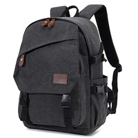 Canvas Backpack for men Casual Daypack Vintage Rucksack Laptop Backpack fit 15.6 inch Travel Hiking Backpack(35L)