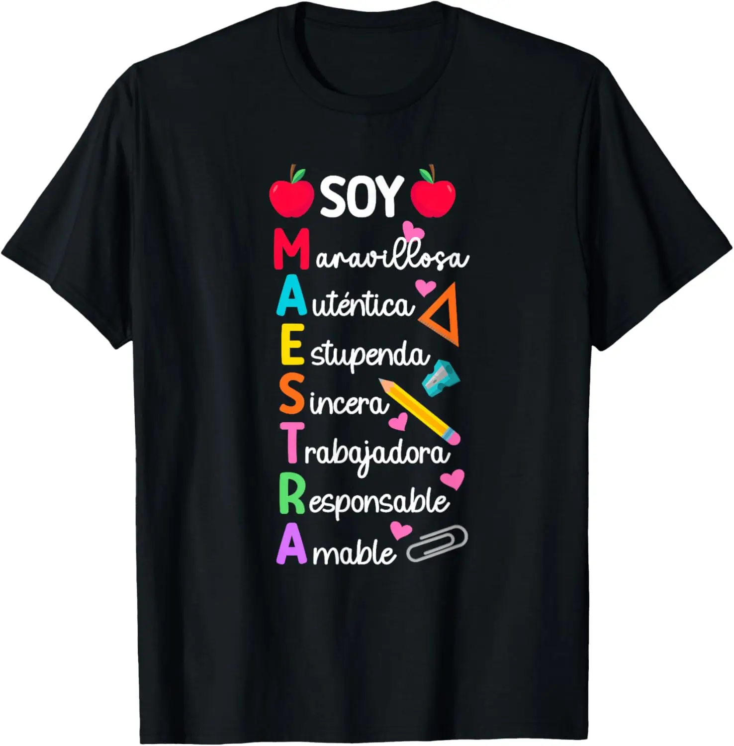 Soy Maestra De Español Spanish Teacher Bilingual Teacher T-Shirt