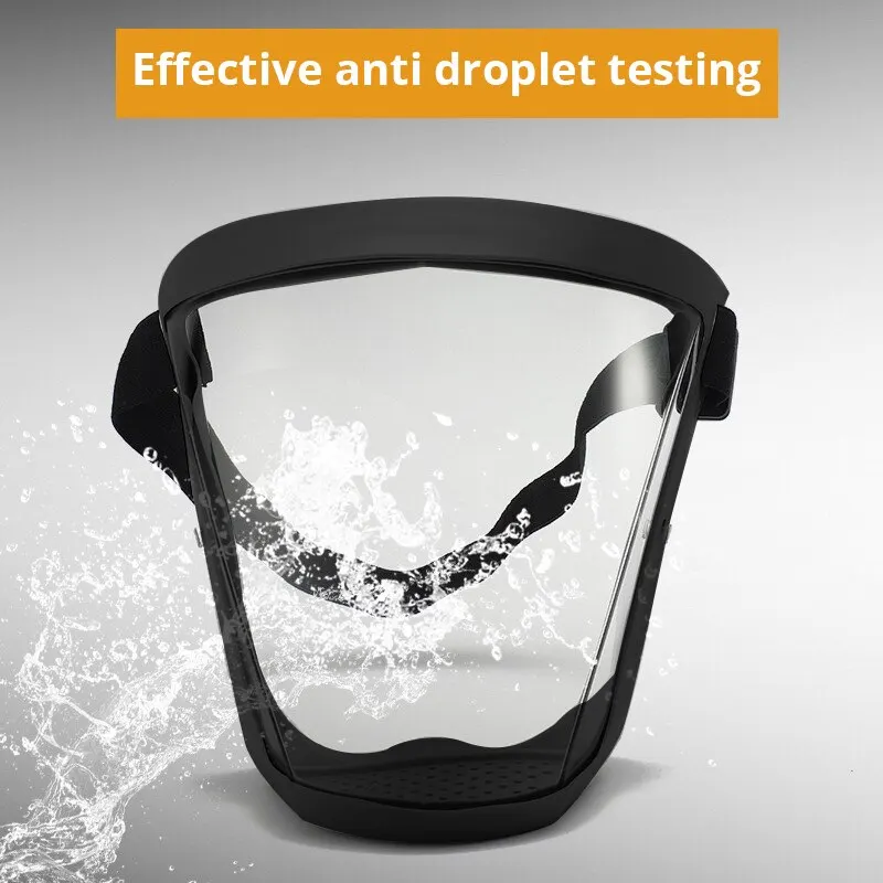 1pc Transparent Full Reusable Dustproof Antifog WindproofMask HD Safety Glasses Protection Antisplash Mask With Filters