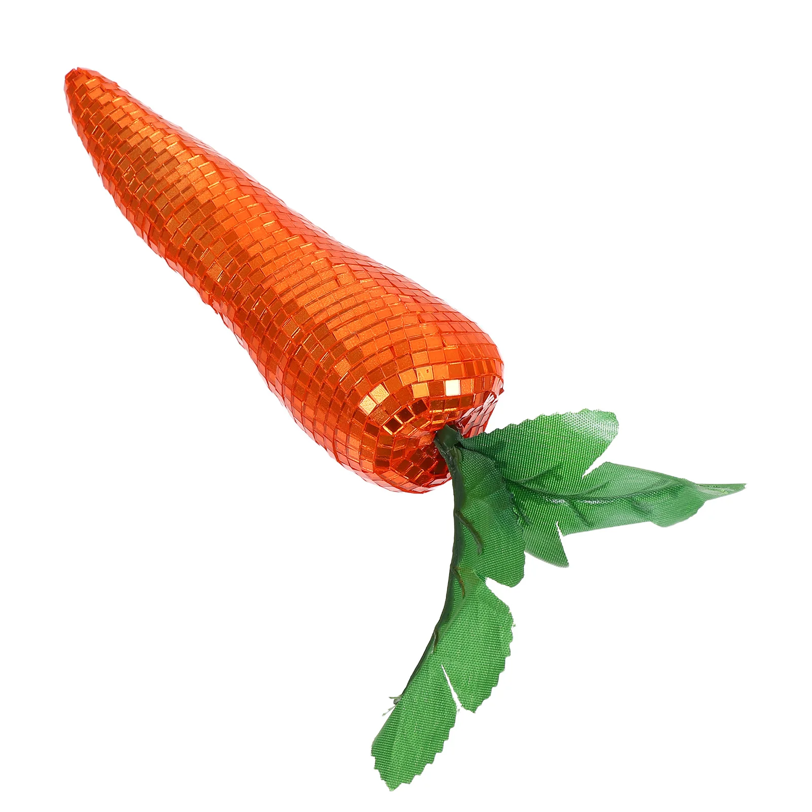 

Mirror Mosaic Carrot Statue Shiny Disco Ball Design for Easter Hanging Ornaments 70S Retro Party Farmhouse Theme Desk Wall Decor