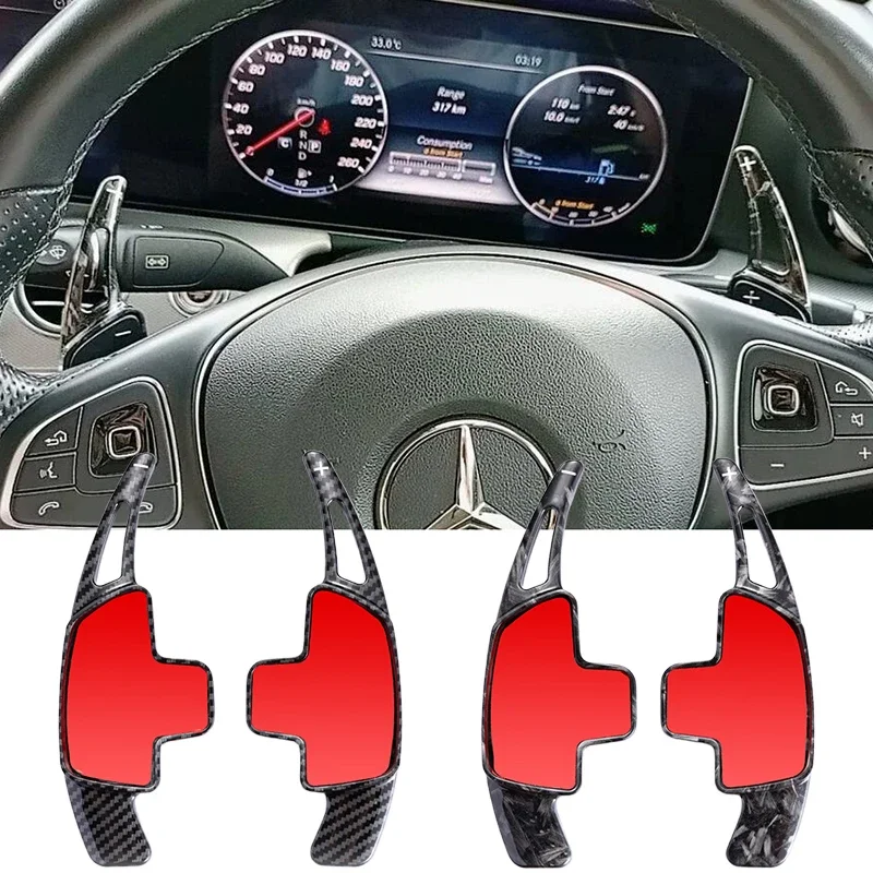 ABS ألياف الكربون عجلة توجيه سيارة التحول مجداف شيفتر لمرسيدس بنز ABC E GLE الفئة W176 W205 W246 C117 W218 الموسعة #1