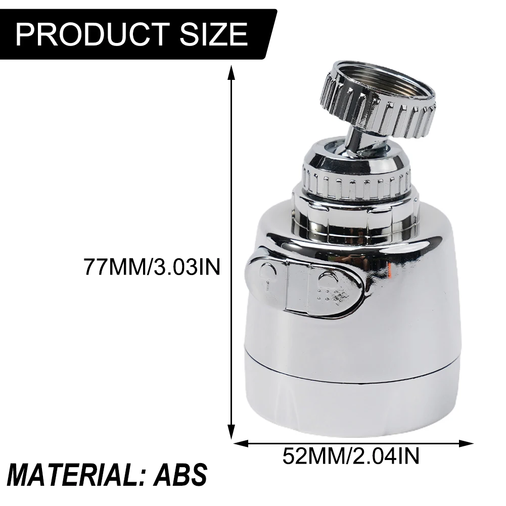 Home Swivel Extender Sprayer Sink Spray Water Saving Faucet Tap Head Anti Splashing Design Rubber Pads for Leakage Prevention