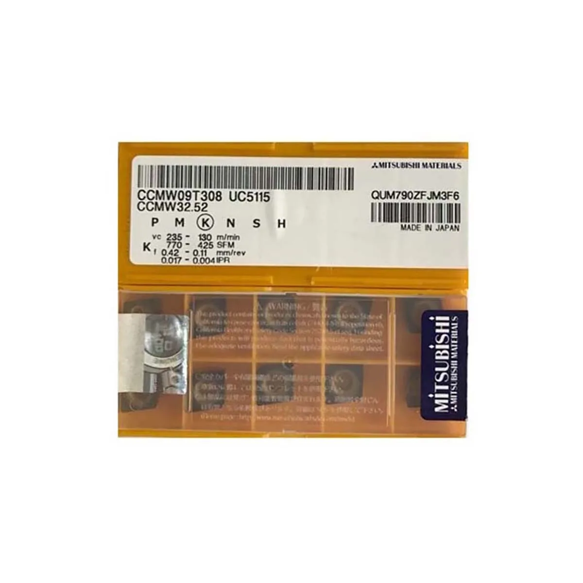 

Original CCMW 060202 060204 060208 09T304 09T308 09T312 120404 120408 120412 UC5115 Turning Insert