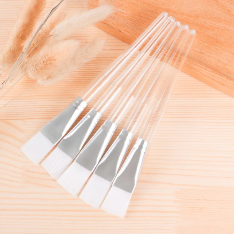 1/3/5 Uds cerdas suaves varilla de cristal transparente cepillos para máscara Facial DIY cuidado de la piel herramientas de mezcla de belleza cepillos para máscara para mujer 