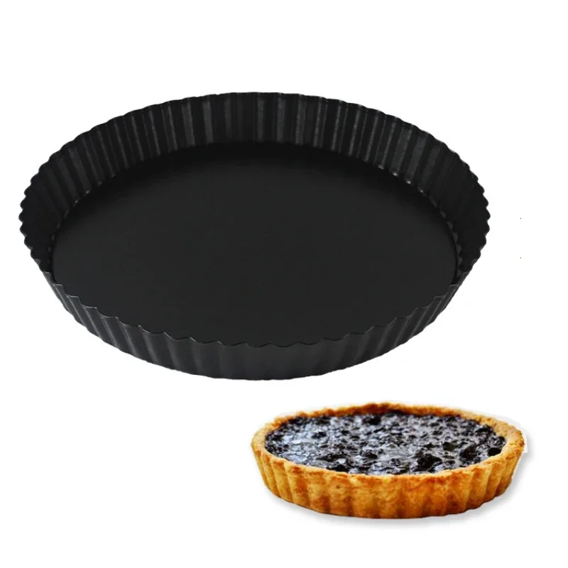 Non-Stick Tart Quiche Flan Pan Molds Pie Pizza Cake Round Mould Removable Loose Bottom Fluted Heavy Duty Pie Pan Bakeware