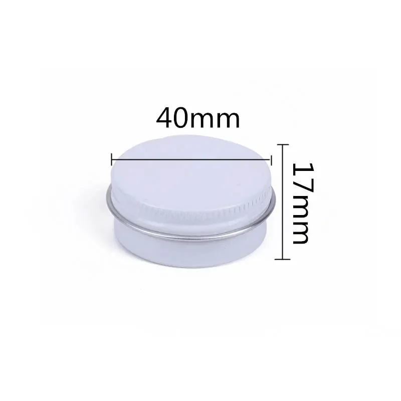 50 stks/partij Schroefdraad Aluminium Doos 15g Lege Tin Pot Kaars Potten Ronde Monster Pot Voor Gezichtscrème Lippenbalsem cosmetische Containers