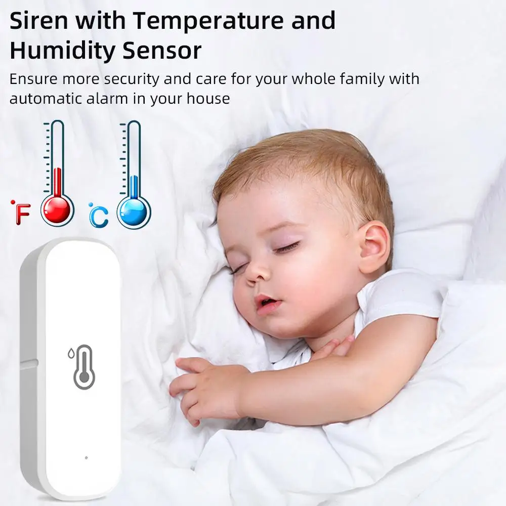 

Tuya Smart Zigbee новый датчик температуры и влажности, приложение для разделения умного дома, голосовое управление, время Alexa Google Assistant