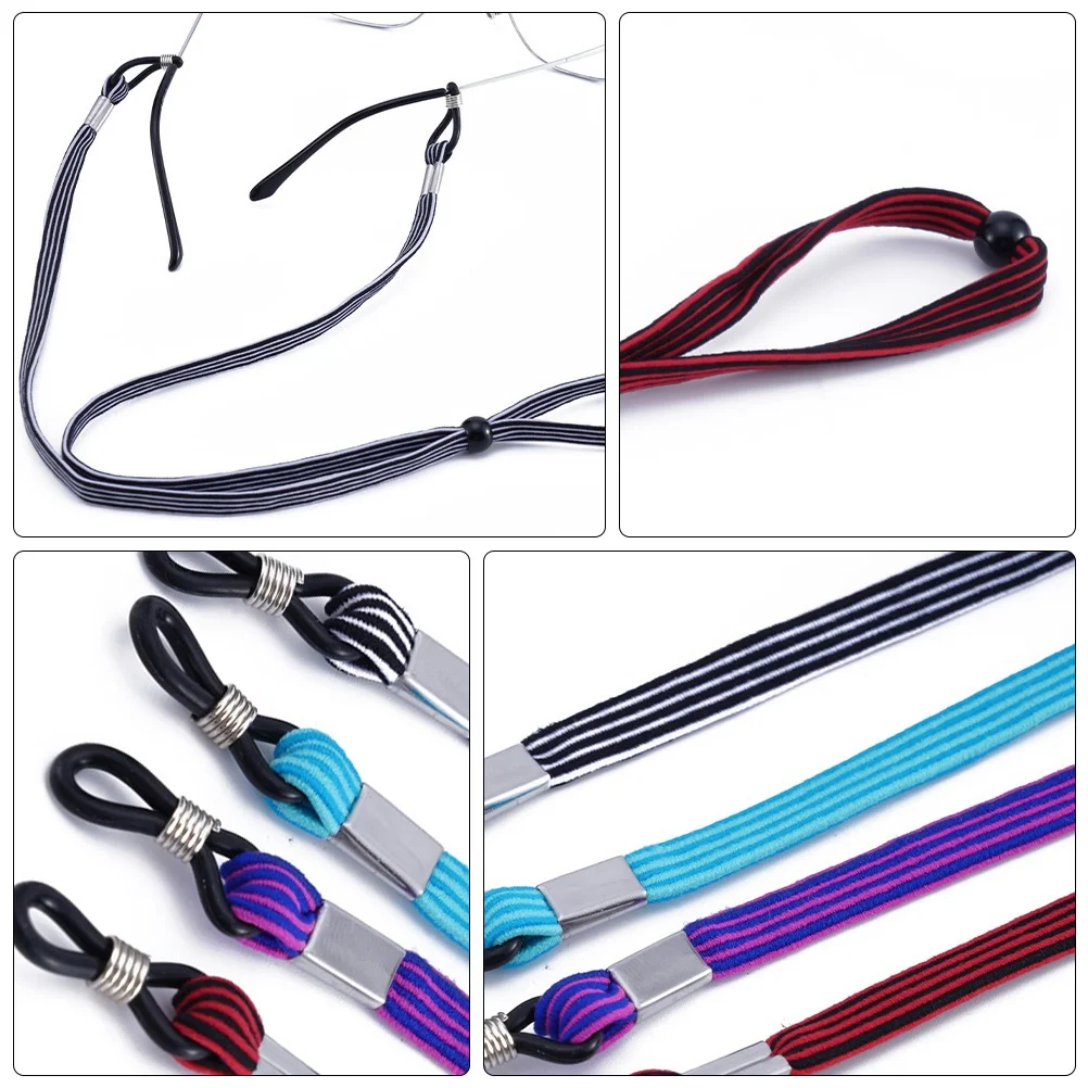 

4 Pcs Sports Glasses Rope Adjustable Lanyard Chain Hanging Fixing Fiber Eye Fixed Accessories