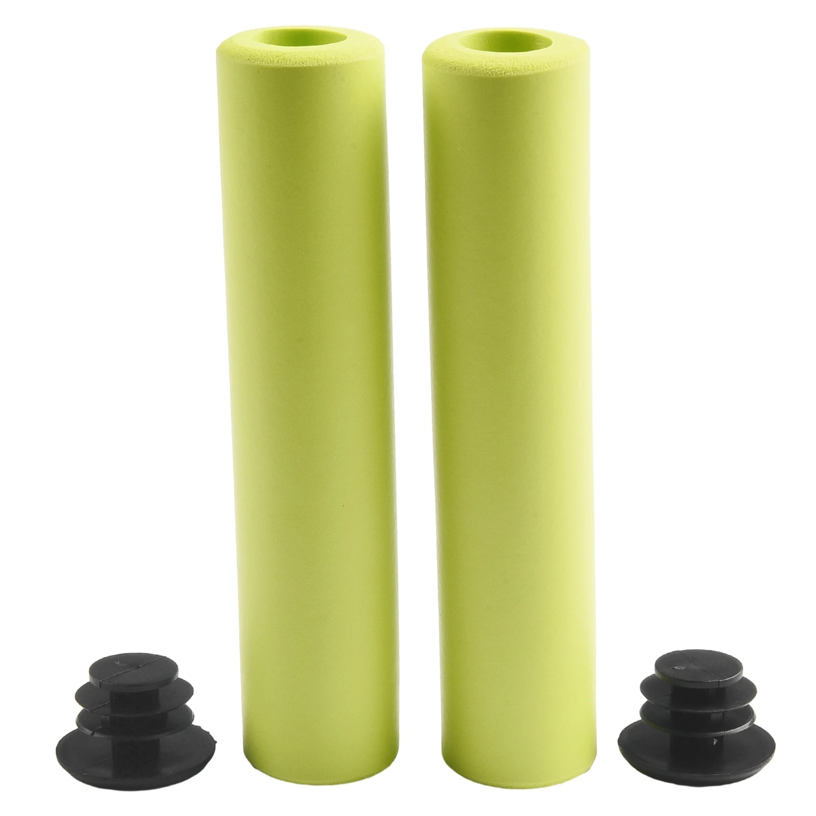 1 Pair Bike Grips Handles Soft Silicone Damping Sponge Non-slip Scratching Grips Waterproof Handlebar Cover Bicycle Articles