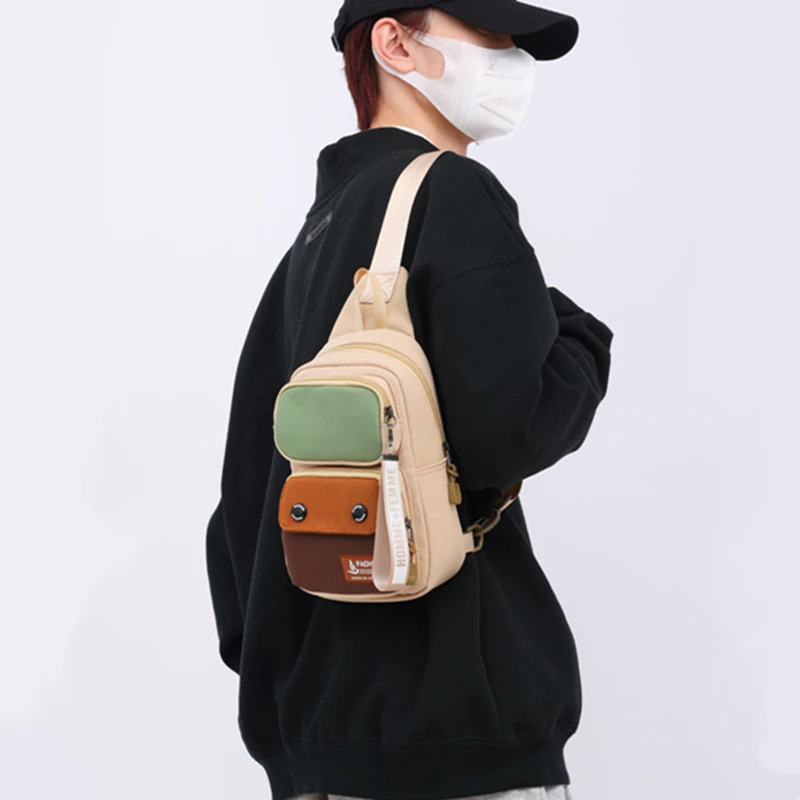 2023 Small Chest Bag Men Women Sling Waist Pack Phone Pocket Cross Body Shoulder Bag Fanny Pack Waterproof Male Handbag Outdoor