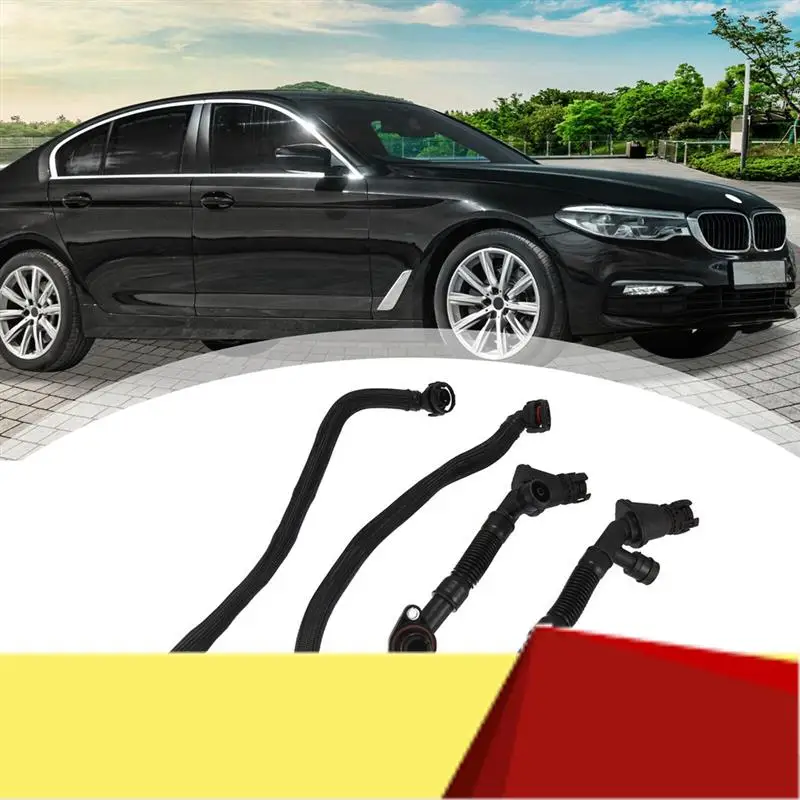 

4PCS Car Left+Right Crankcase Vent Pipe For BMW 550I 650I 750I 750Li X5 X6 11157575641, 11157646087, 11157575640 Parts-M53K