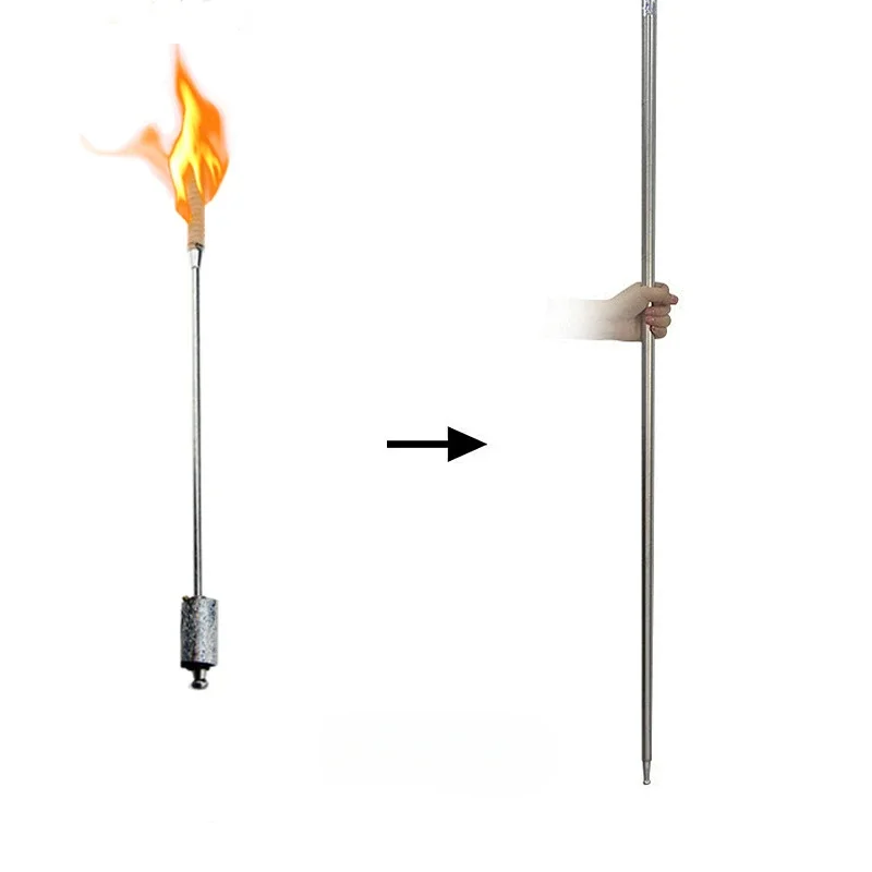 Flaming Torch (For Flaming Torch to Cane,Cotton /Cord available) Magic Tricks Magician Stage Illusions Gimmick Props Comedy