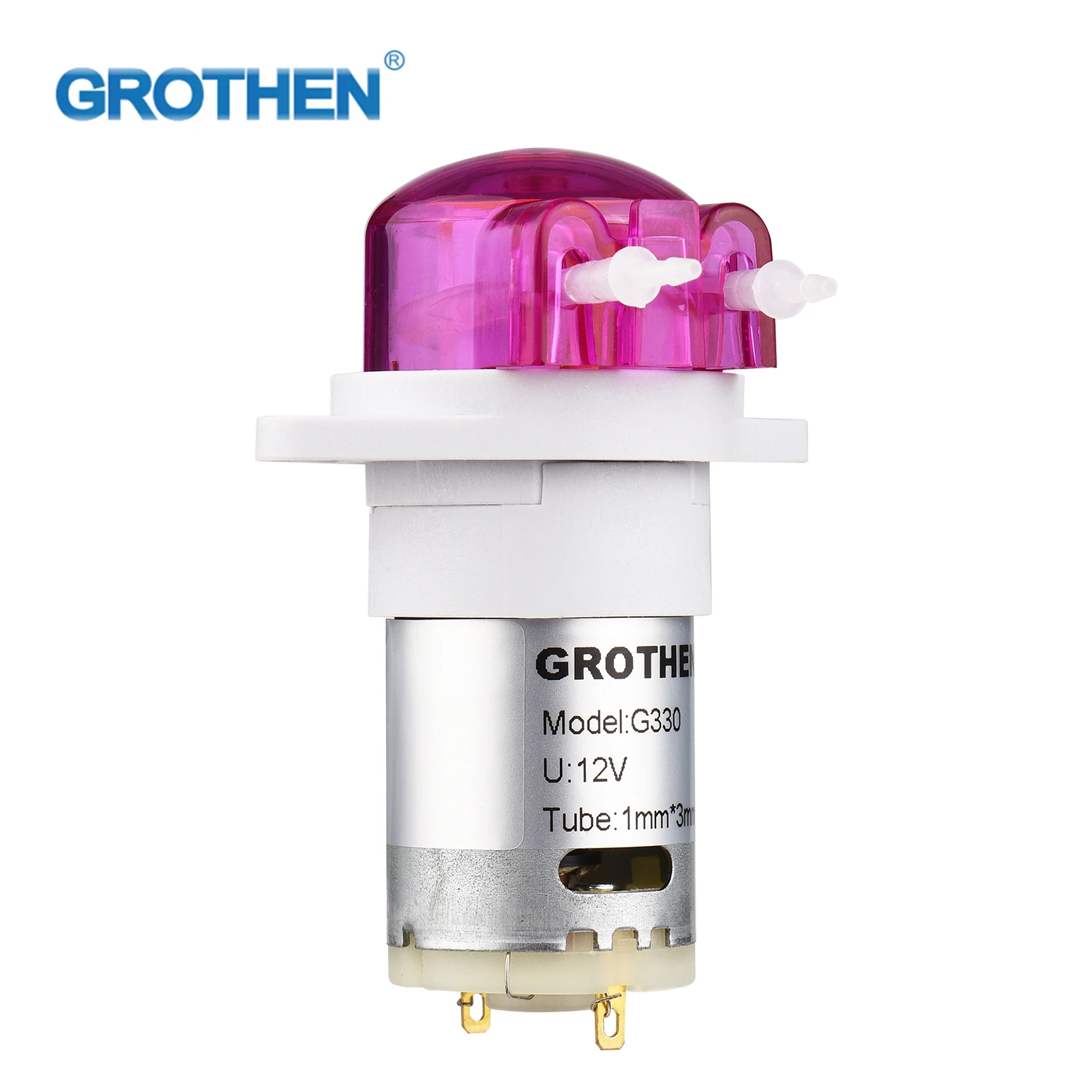 GROTHEN مضخة تمعجية مضخة الجرعات مضخة صغيرة السائل الذاتي فتيلة مضخة مياه أنبوب السيليكون لخزان حوض السمك مختبر التحليل الكيميائي #1