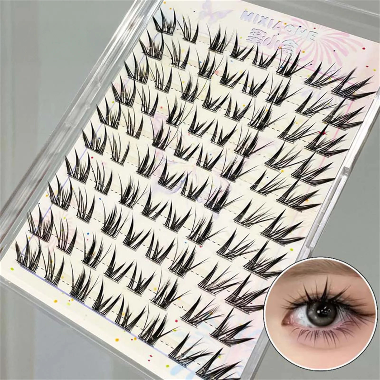 الثعلب رموش العنقودية الفردية الرموش الصناعية ملحقات مجنح المانجا اليومية رمش دراماتيكي للنساء منتجات ماكياج #6