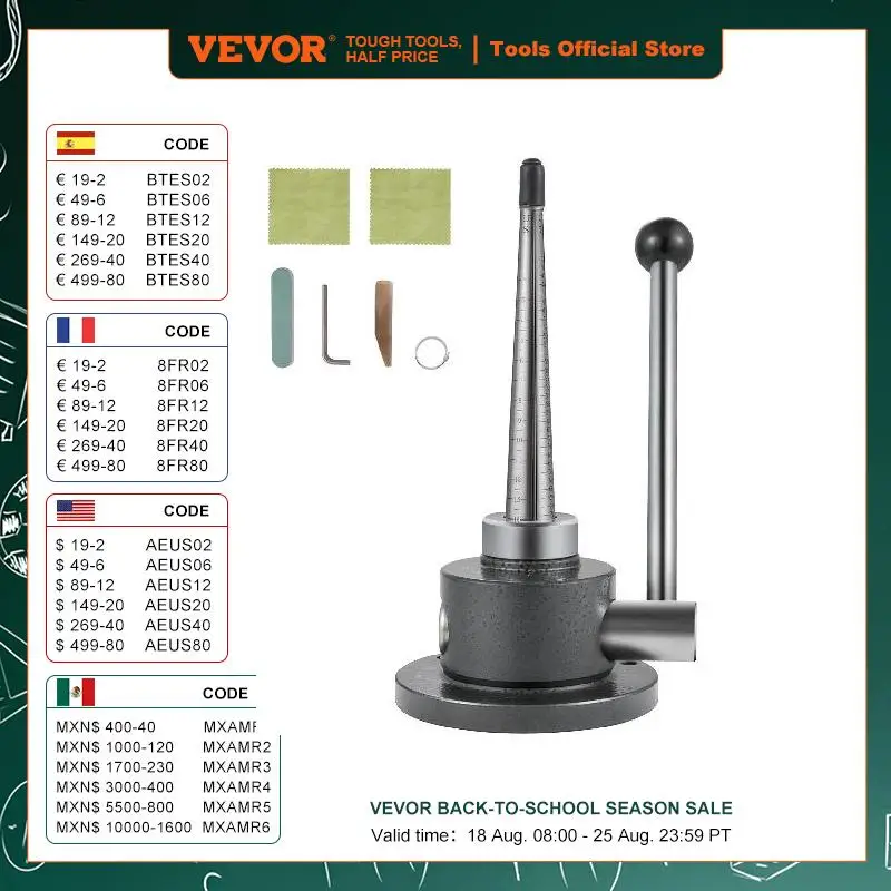 

VEVOR Ring Stretcher Enlarger Size 1-14 Adjustment Tool Nodular Iron Jewelry Making Machine For Processing Solid Gold Platinum