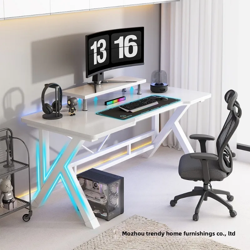 2026 Carbon Fiber Textured Gaming Desk Monitor Stand Computer Desk Laptop Table Office Table Computer Desk Gaming Desk