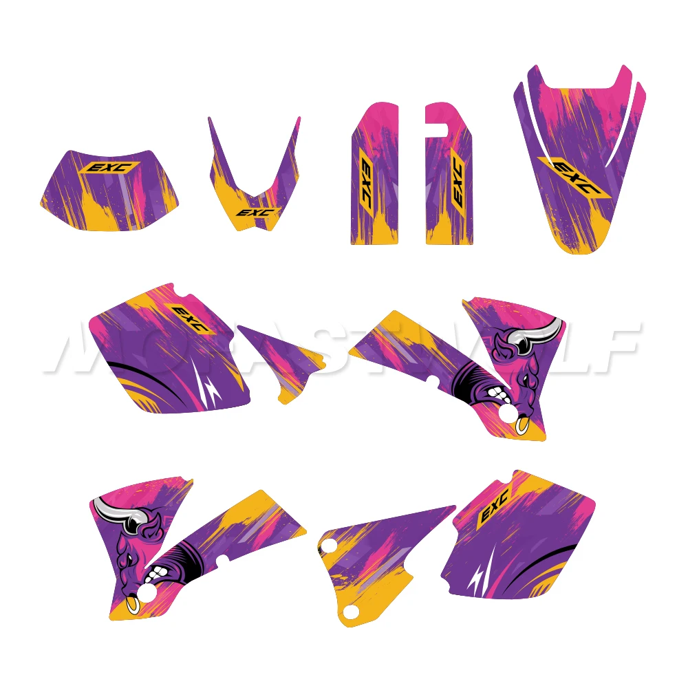 

Motorcycle dashboard decorative stickers for 2003 model EXC 125 200 250 300 400 450 525 models pattern background sticker set
