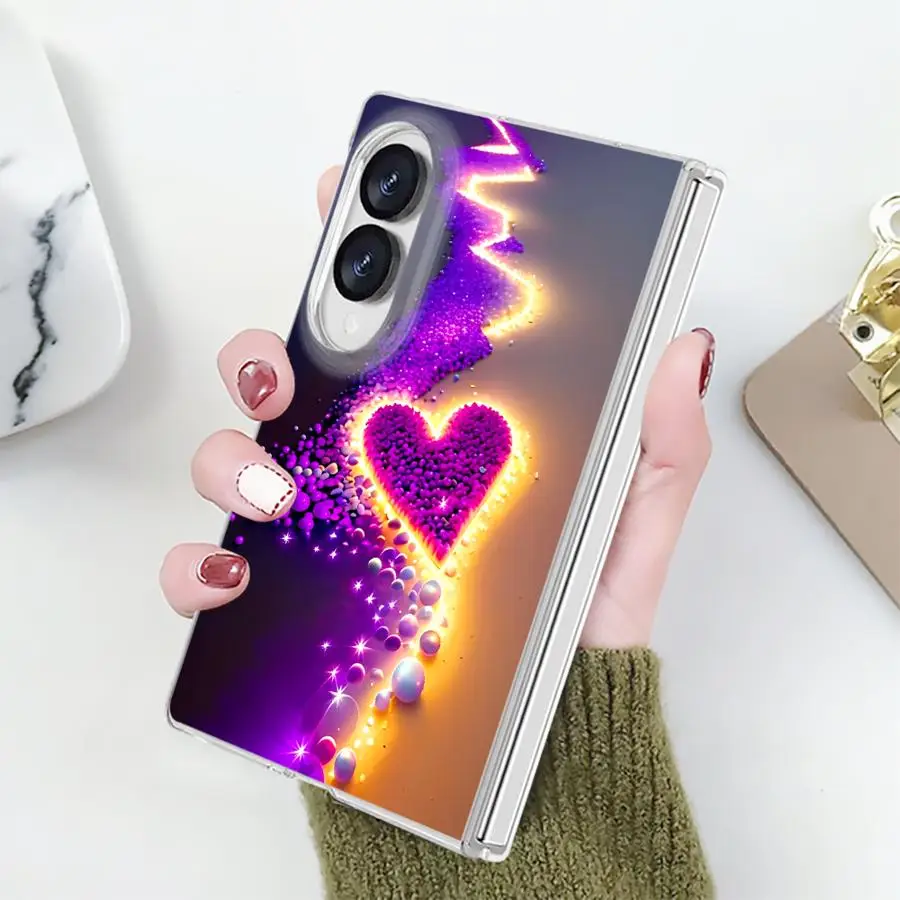 Case for Samsung Galaxy Z Fold 8 PC Hard Luxury ZFold8 ZFold 8 Phone Funda Beautiful Beach Design