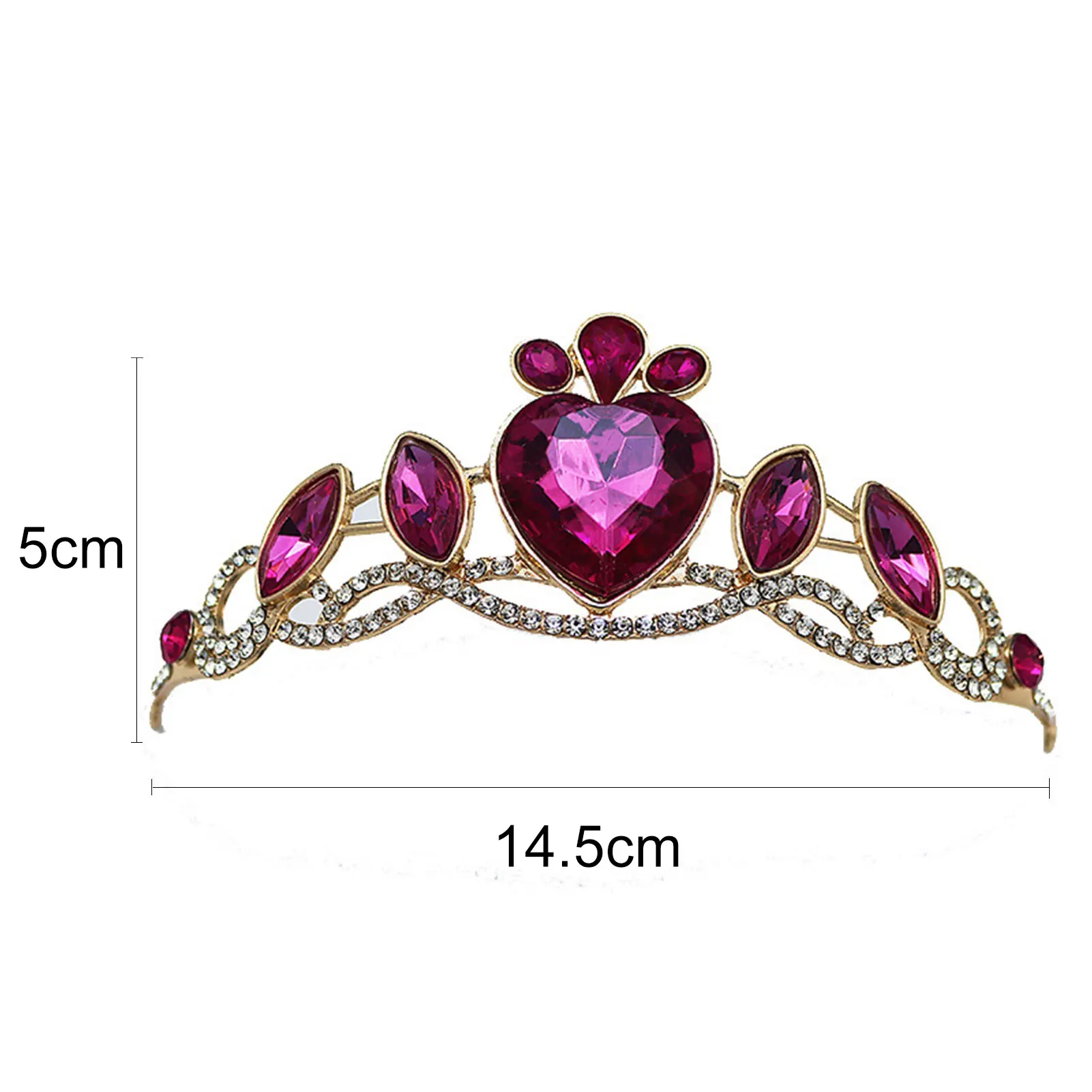 Bride Wedding Tiaras and Crowns Shiny Rhinestone Princess Diadem Birthday Party Hair Jewelry for Women Girls Crystal Headbands