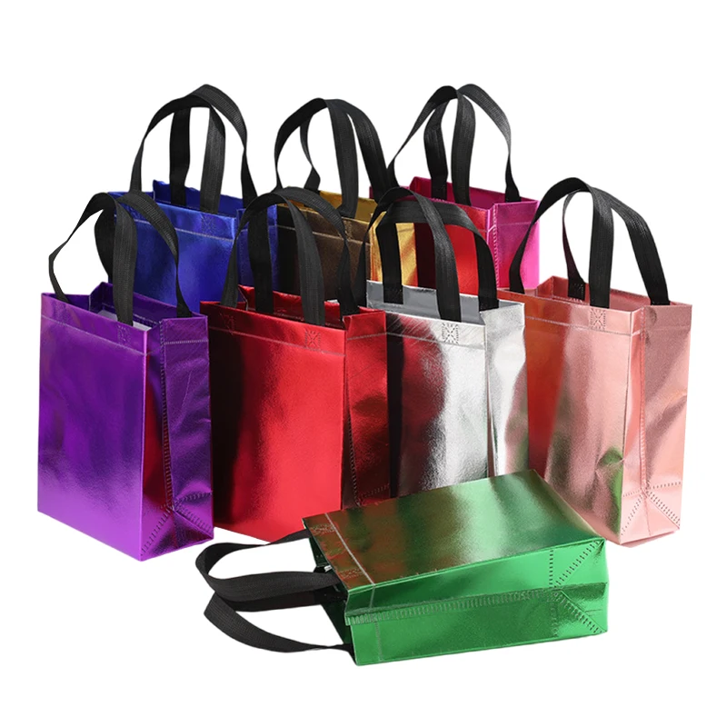 StoBag 25pcs Wholesale Non-woven Tote Bags Gift Packaging Storage Shopping Portable Fabric Reusable Pouch Custom Logo(Extra Fee)