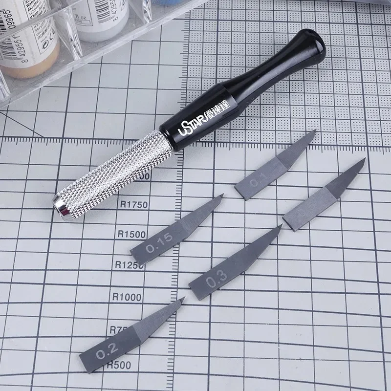 Ustar UA-90506 ~ 90510 خطاط فولاذي من التنجستن الدقيق (0.1-0.5 مم) - أداة هواية لوضع علامات النموذج البلاستيكي #1