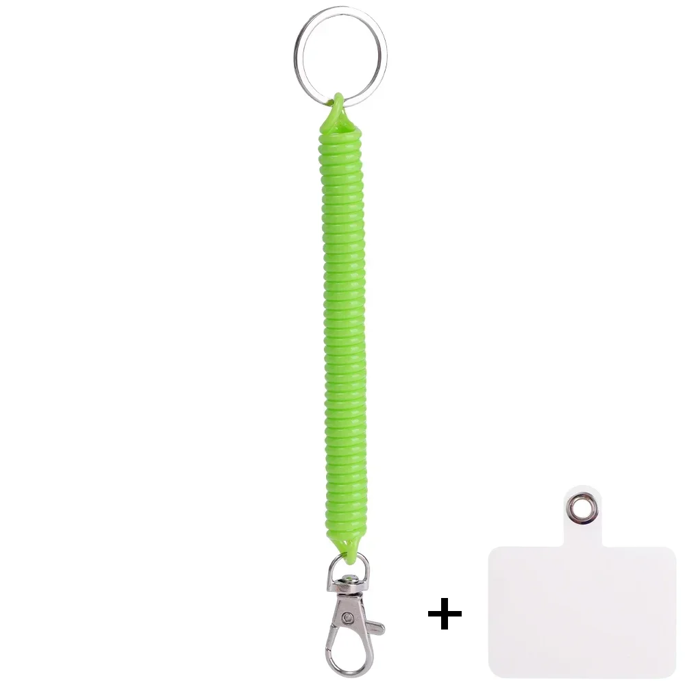 Retractable Coil Spring Keychain Phone Lanyard