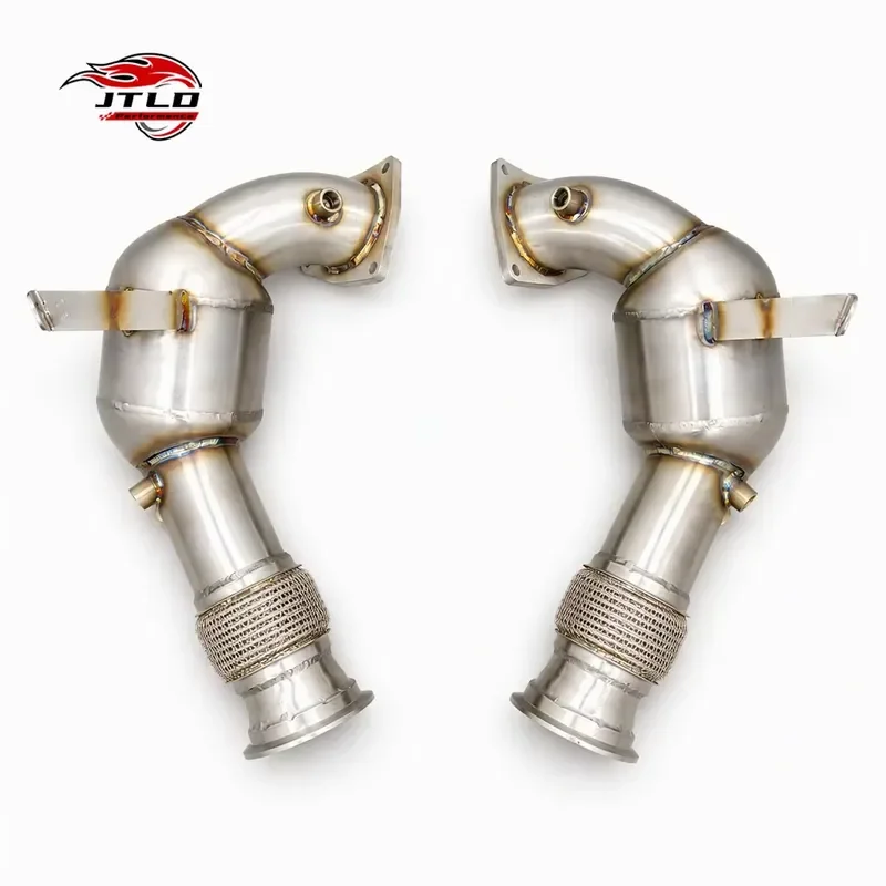 High Flow Stainless Steel Exhaust Downpipe for Audi R8 5.2L V10 with OPF Performance Exhaust Upgrade Pipe
