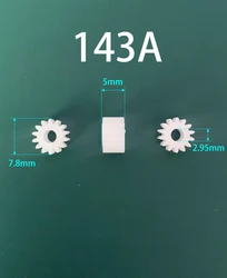 142A 142.5A 143A 기어 계수 0.5 14 치아 2mm (꽉) OD 8mm POM 플라스틱 기어 모터 장난감 부품 액세서리 10 개/몫
