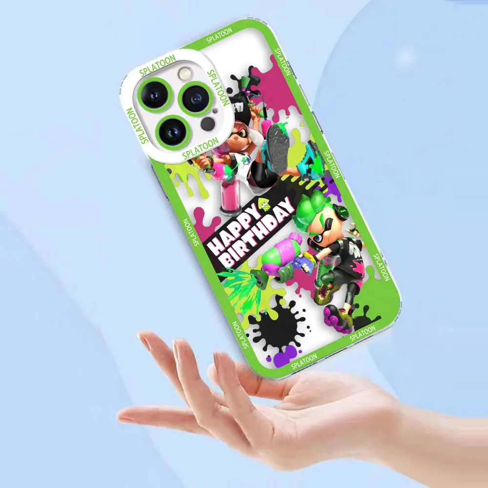 الكرتون Splatoon 3 واضح جراب هاتف ل Redmi K40 K60 15C 14C 13 12 12C 10 10C 10X 10A 9 9C 9T 9A 8 7 A1 A2 A3 A5 حافظة من البولي يوريثان #4