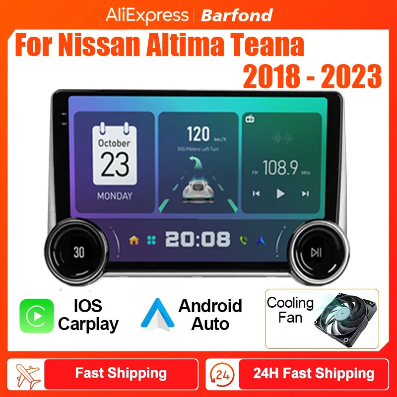 Barfond For Nissan Altima Teana 2018 - 2023  Car Radio Multimedia Video Player Navigation stereo GPS Android 2din dvd