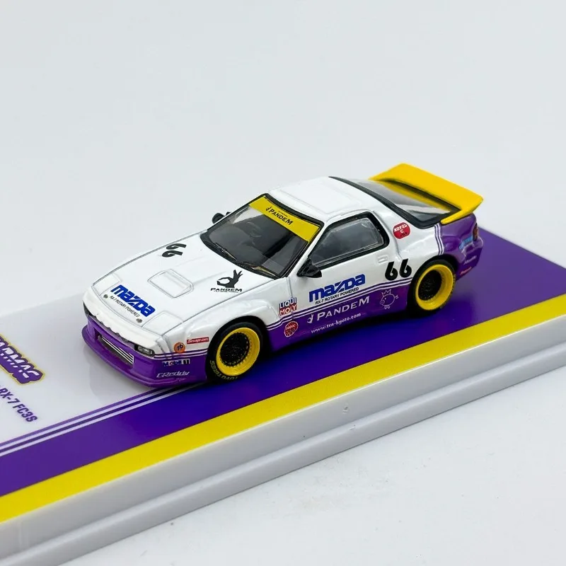 TW دييكاست 1/64 مقياس مازدا بانديم RX7 FC3S نموذج سيارة رياضية سبيكة مازدا RX7 سباق نموذج سيارة مجموعة ثابتة حلية