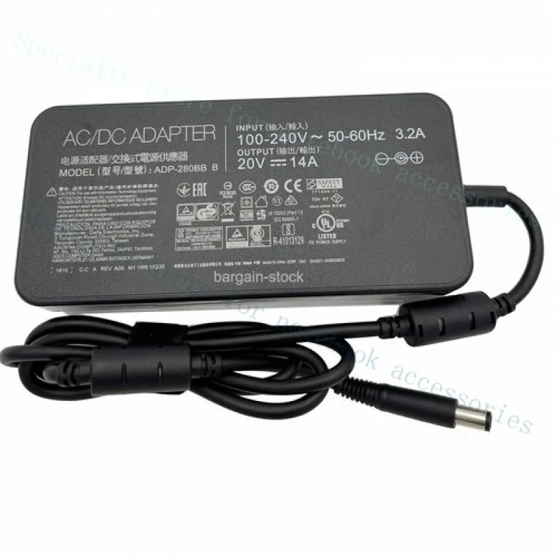 

Адаптер переменного тока A+ 20В 14А 280Вт для игрового монитора ASUS ROG Strix XG43UQ