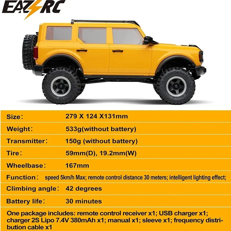 FMS RC Car 1:18 Bronx 4WD 2.4GHz Electric Remote Control Off-Road Model Vehicle RTR Kids Adult Toys Gift 1/18