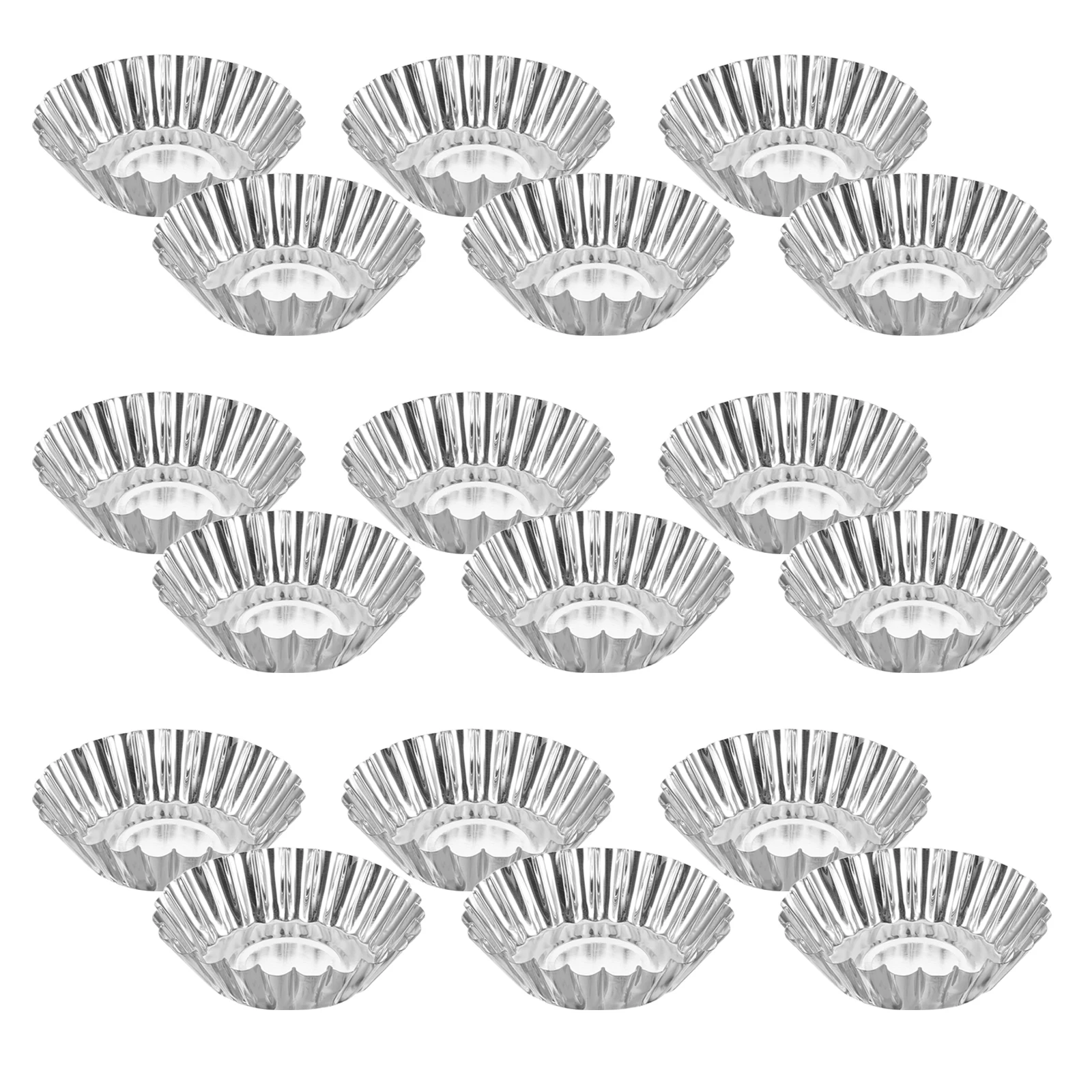 

25Pcs Aluminium Alloy Flan Mold Egg Tart Tins Elegant Design Uniform Heating Easy Release Versatile Use for Home Baking