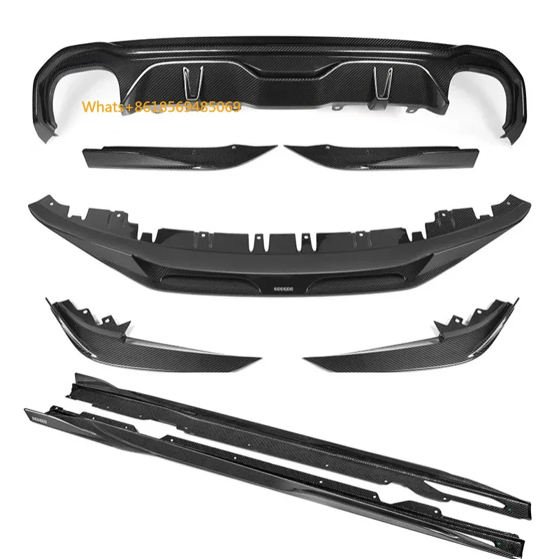 Dry Carbon Fiber  Body Kit  Exterior Front Lip Side Skirts Diffuser Bumper Protect Cover 4 Series G26