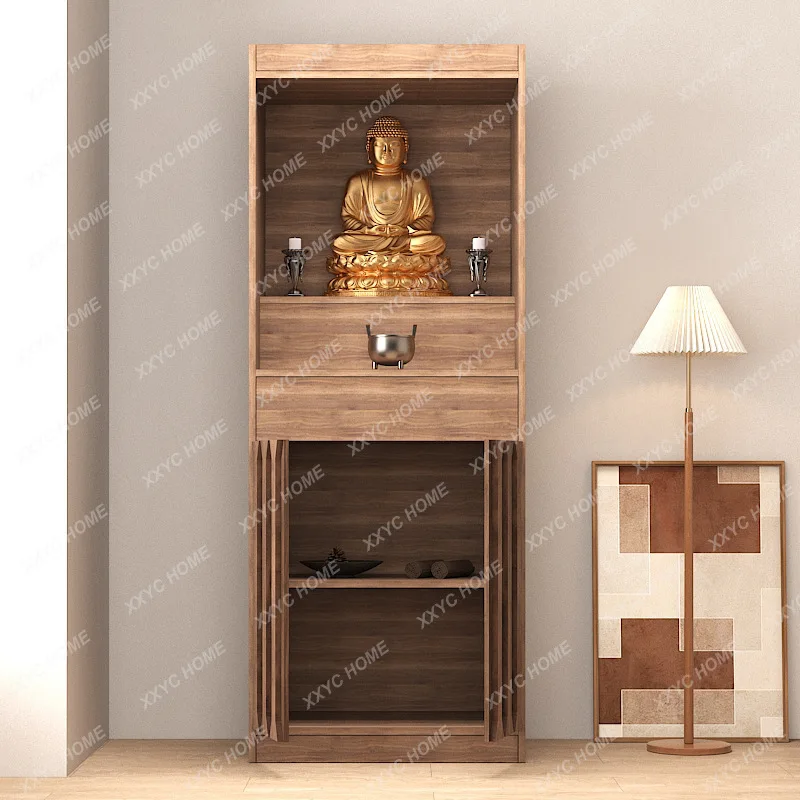 

Q Shrine household Buddhist platform New Chinese solid wood God of Wealth worship table Shrine
