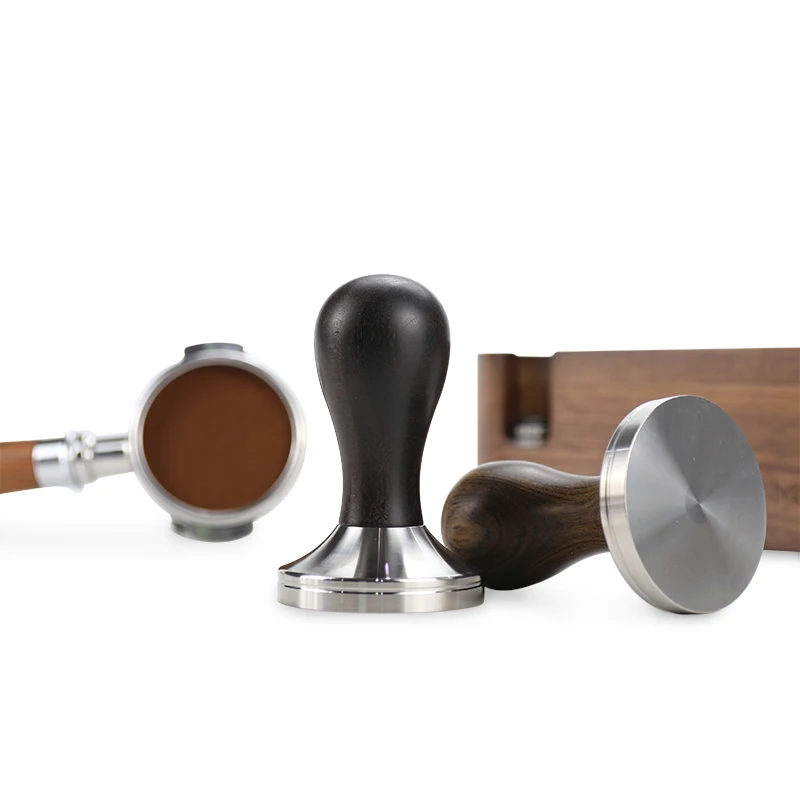 Tamper Kopi 51Mm 53Mm 57Mm 58.5Mm Dasar Baja Tahan Karat untuk Delonghi Breville Barista Espresso Aksesori Kopi Alat Sudut