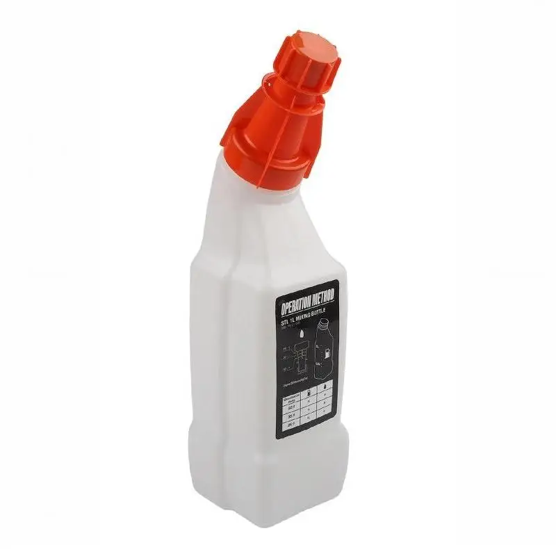 2 Stroke 1L Fuel Mixing Bottle Plastic Petrol Oil Ratio Mix Container Leak Proof For Chainsaw Lawn Mower Garden Engine Use