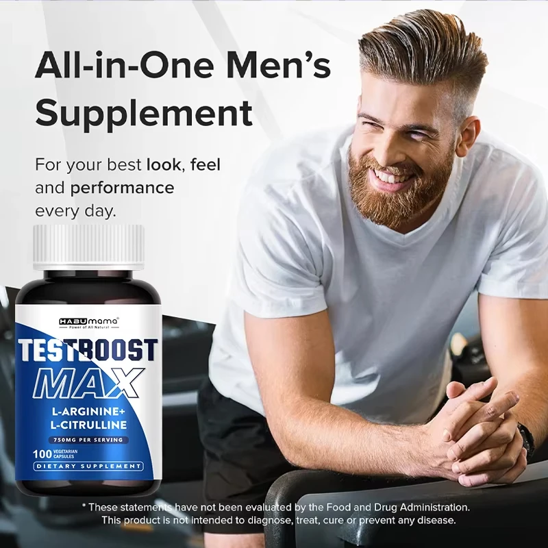 Arginine Pills Male Enhancing Supplement Muscle Builder Libido Enhancing Stamina 100% Pure Non-GMo