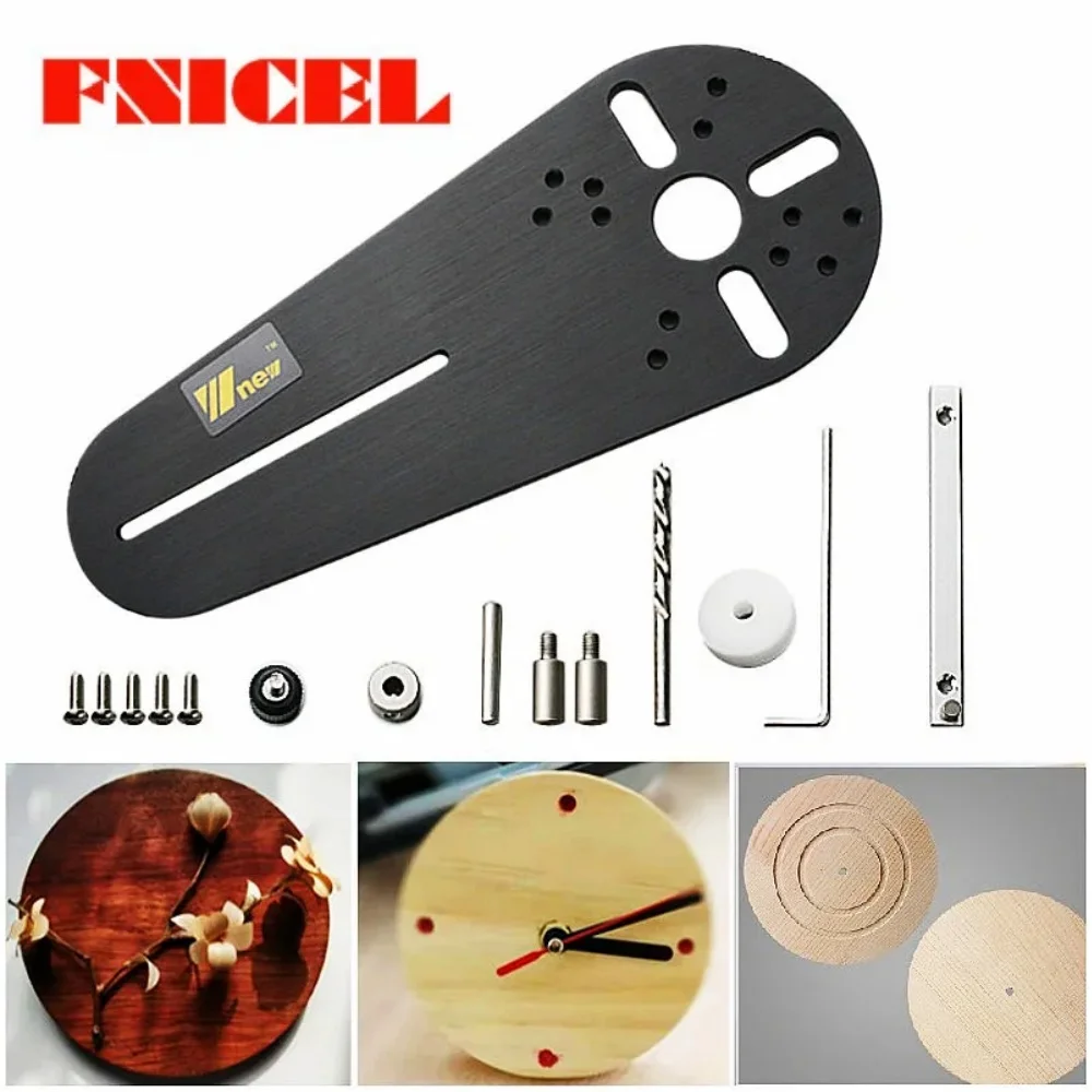 Circle Cutting Jig for Bosch Makita Electric Hand Trimmer Wood Router Circle Milling Groove DIY Tools Woodworking Milling